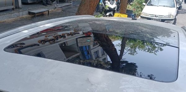 شیشه سانروف تیگو 7 بعد تعویض